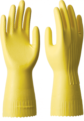 Перчатки СПЕЦ-SB хозяйственные, латекс, хлопковое напыление 0.40/300мм р.9/L
